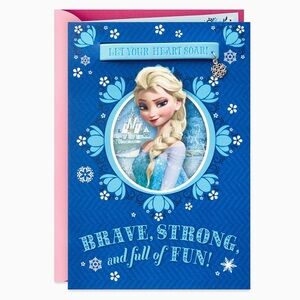 NIB - Hallmark - Frozen Birthday Card with Elsa Frozen Charm Bracelet